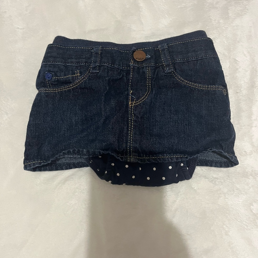 Baby Gap Baby Girls Jean Skirt with Polka Dot Bloomers